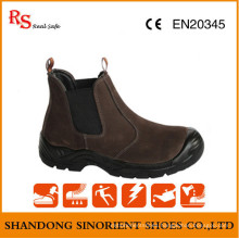 No Lace Brown Safety Shoes RS499